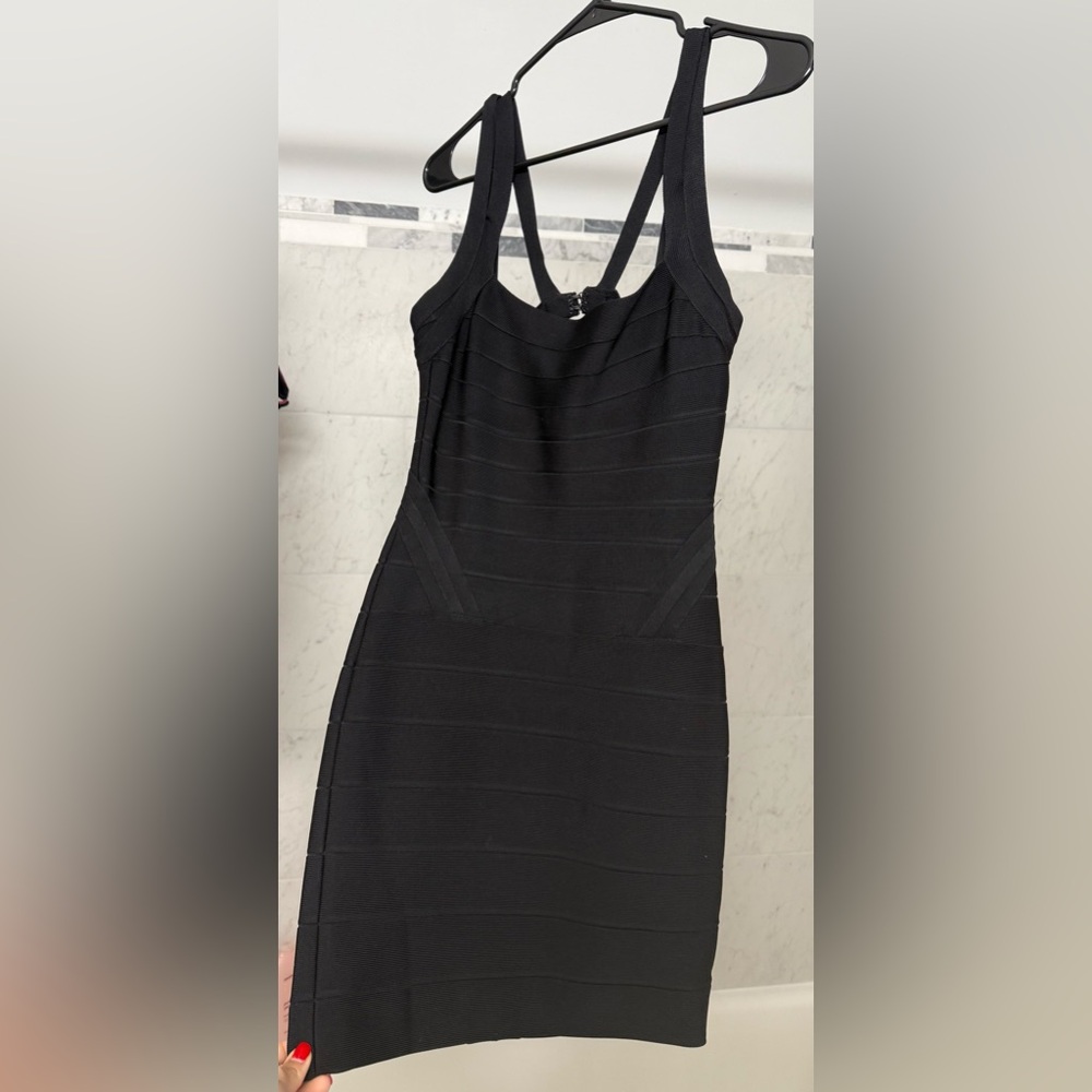 Black Herve Leger Bandage Dress - Size Small.